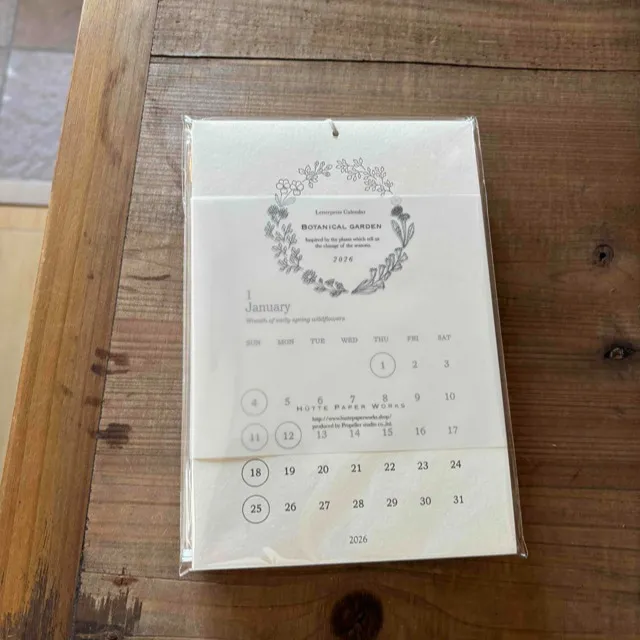 レタープレスカレンダー2026♪