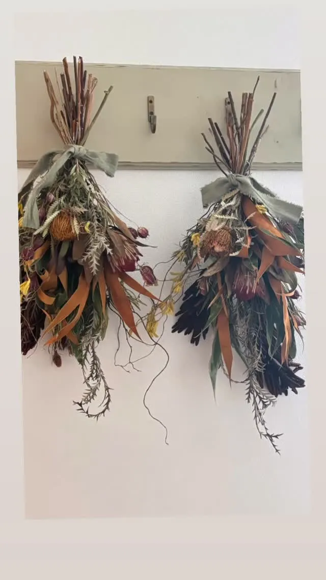 ⚓︎秋のドライフラワースワッグできました
